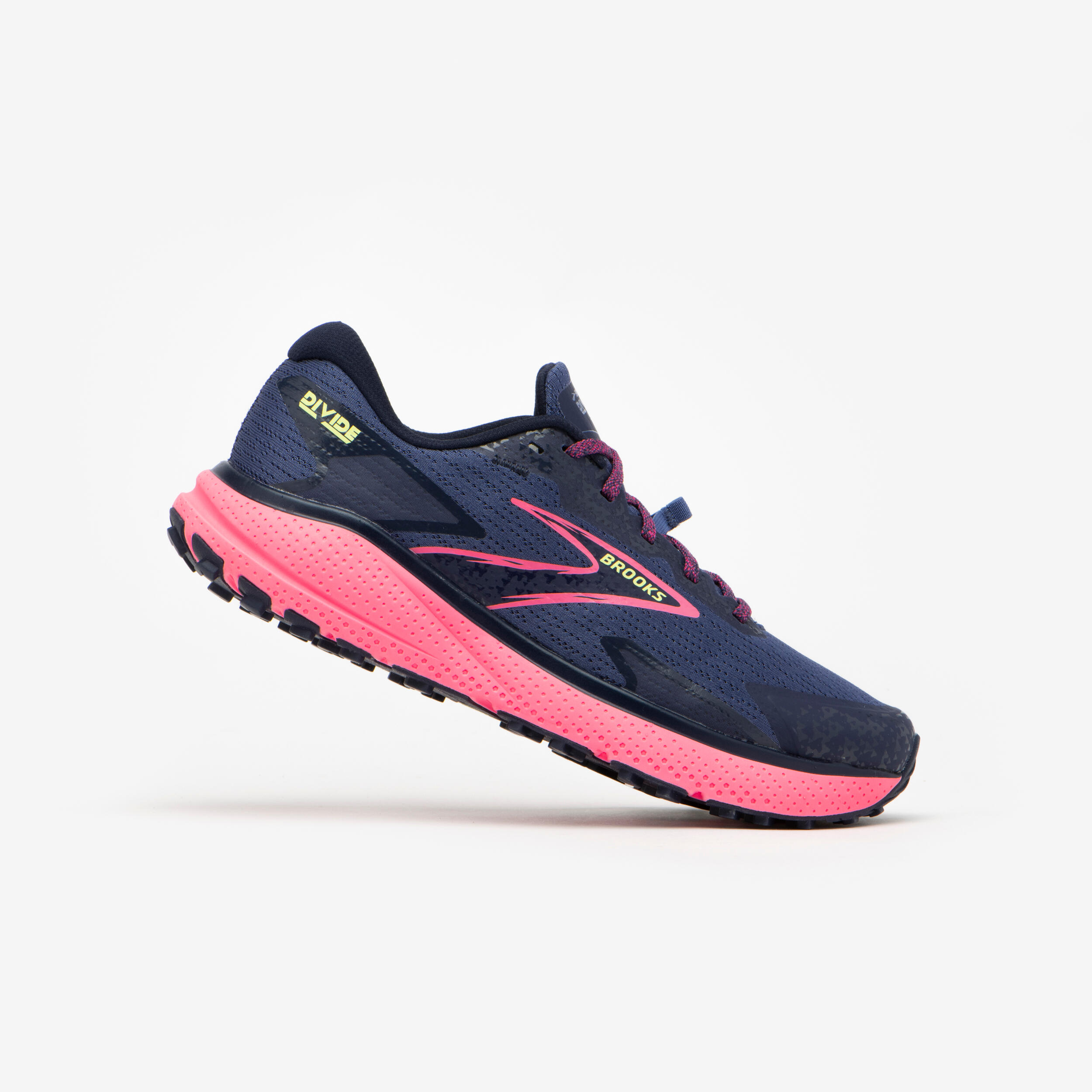 CHAUSSURE DE RUNNING TRAIL FEMME BROOKS RUNNING DIVIDE 4 BLEU ROSE 1/7