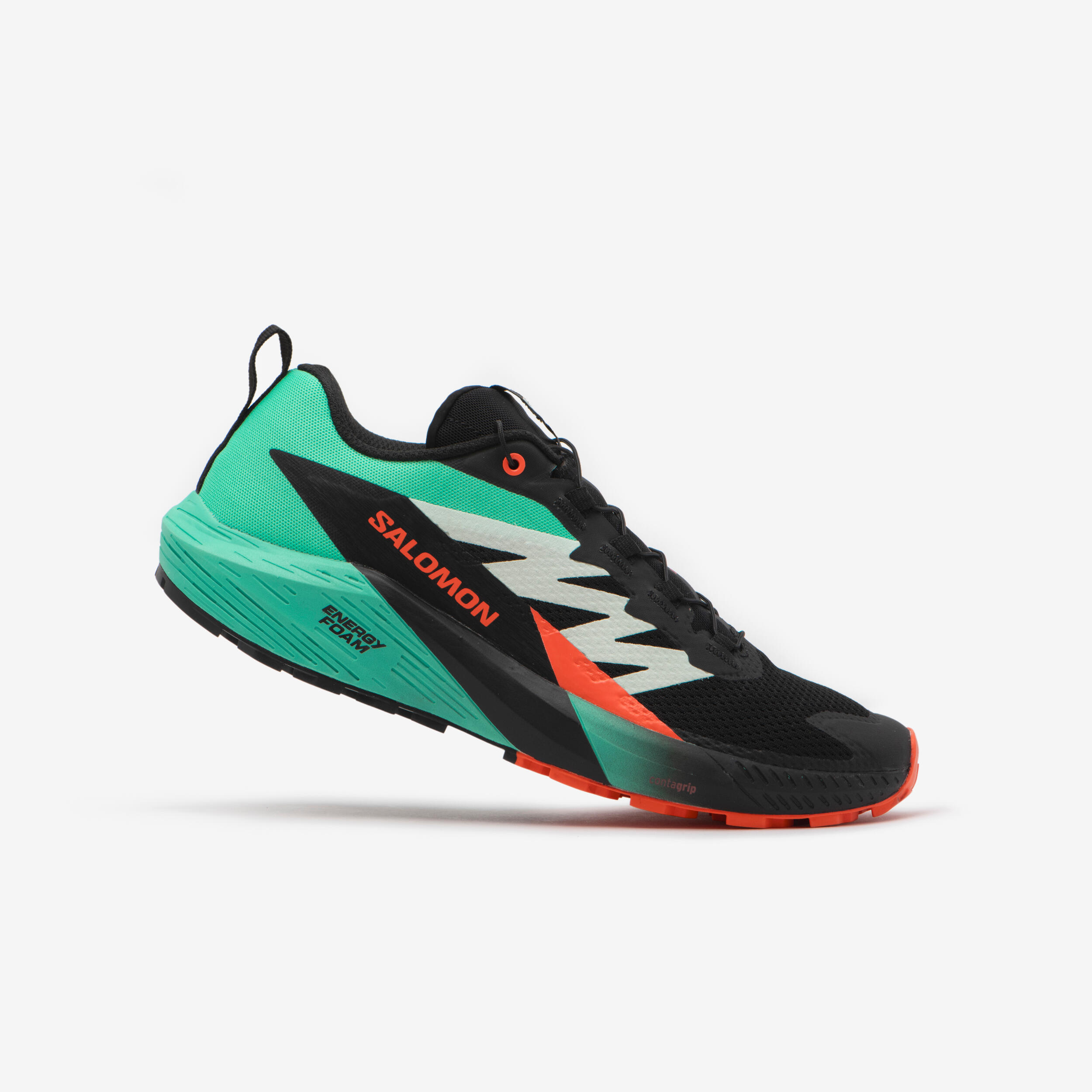 Salomon - Chaussures De Trail Running Pour Homme -sense Ride 5 Noir Vert - Chaussures De Sport - Running Trail Athletisme - - 42 - Decathlon