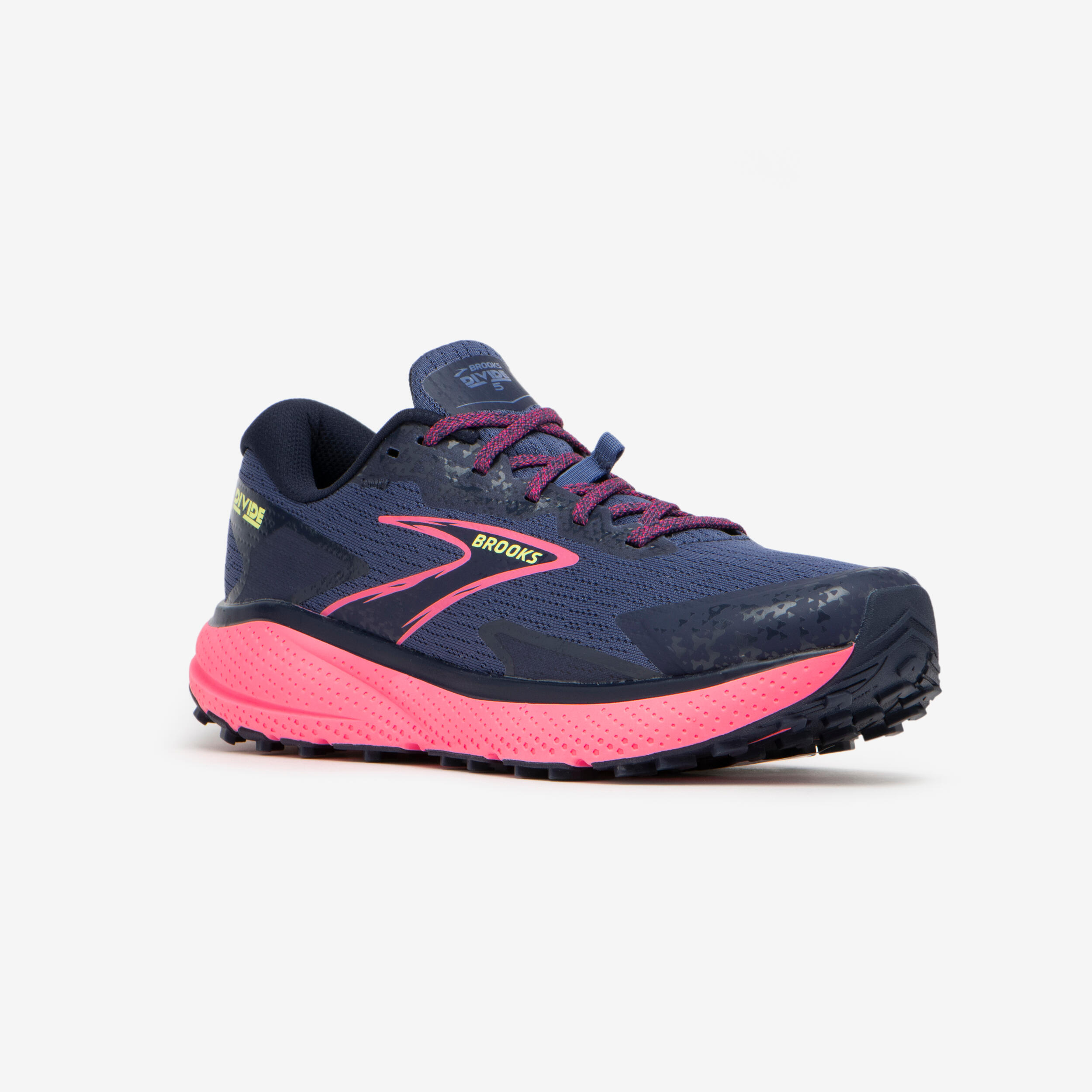 CHAUSSURE DE RUNNING TRAIL FEMME BROOKS RUNNING DIVIDE 4 BLEU ROSE 3/7
