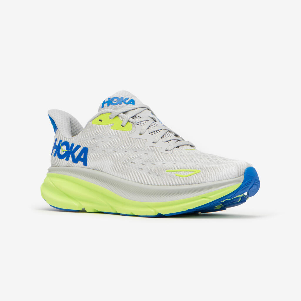 HOKA CLIFTON 9 MEN'S RUNNING SHOES - GREY