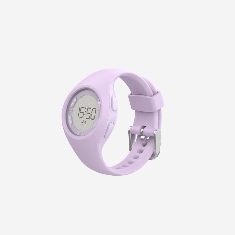 Decathlon W200 S running stopwatch in lavender