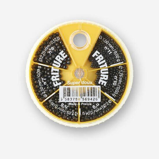 Scatola pesca 6 scomparti piombi tagliati