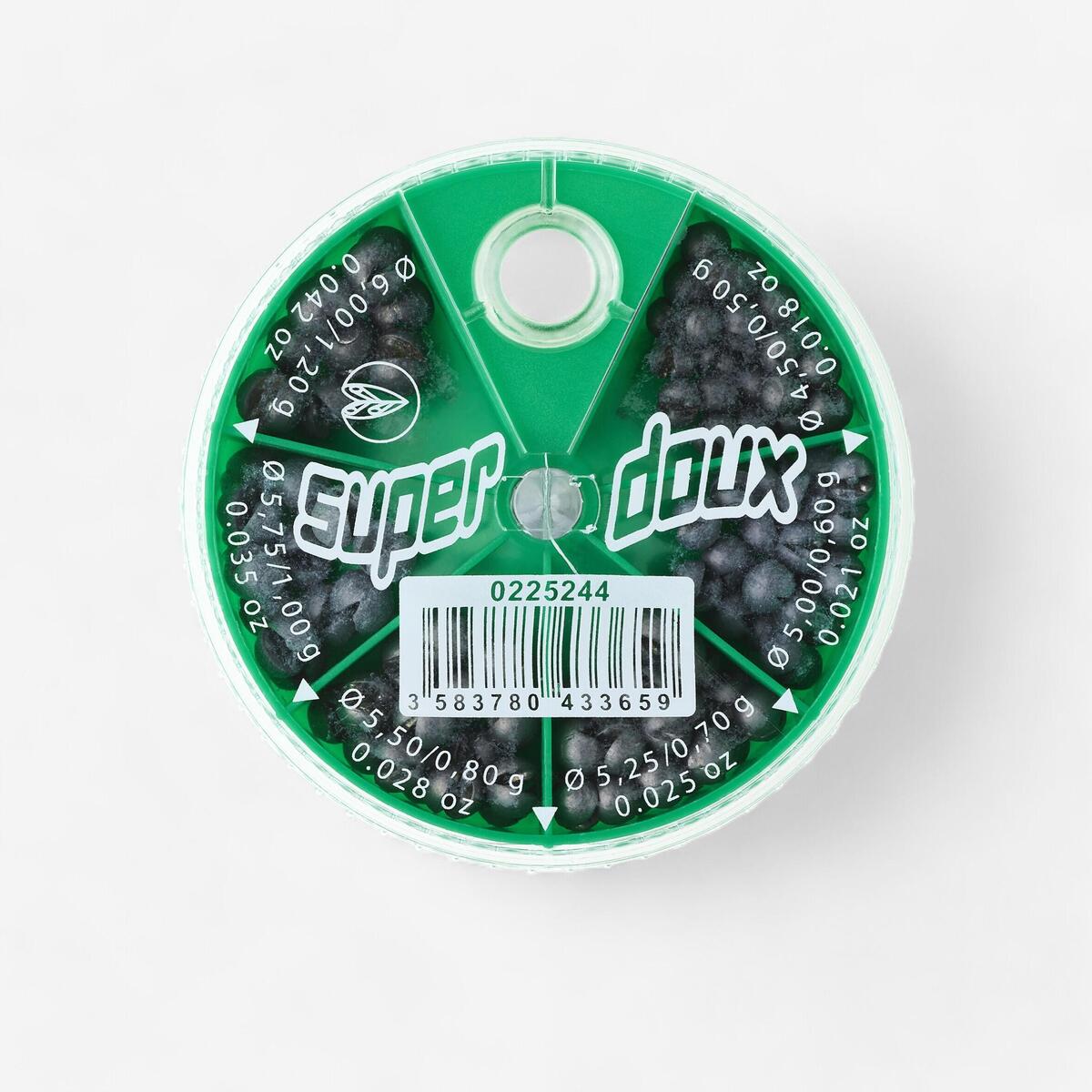 BOITE DE PLOMBS DE PÊCHE 6 C CHEVROTINE ZIG ZAG