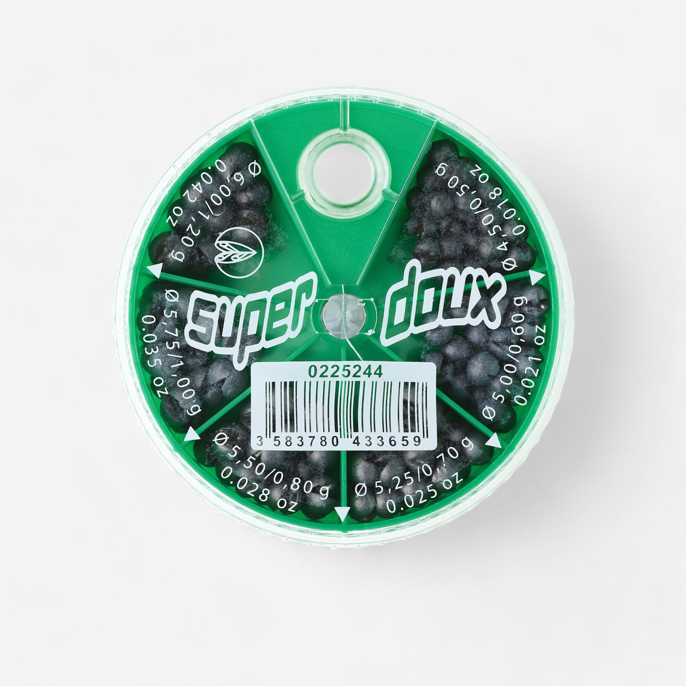 Decathlon | Scatola pesca 6 scomparti piombini a pallino spaccato |  Caperlan