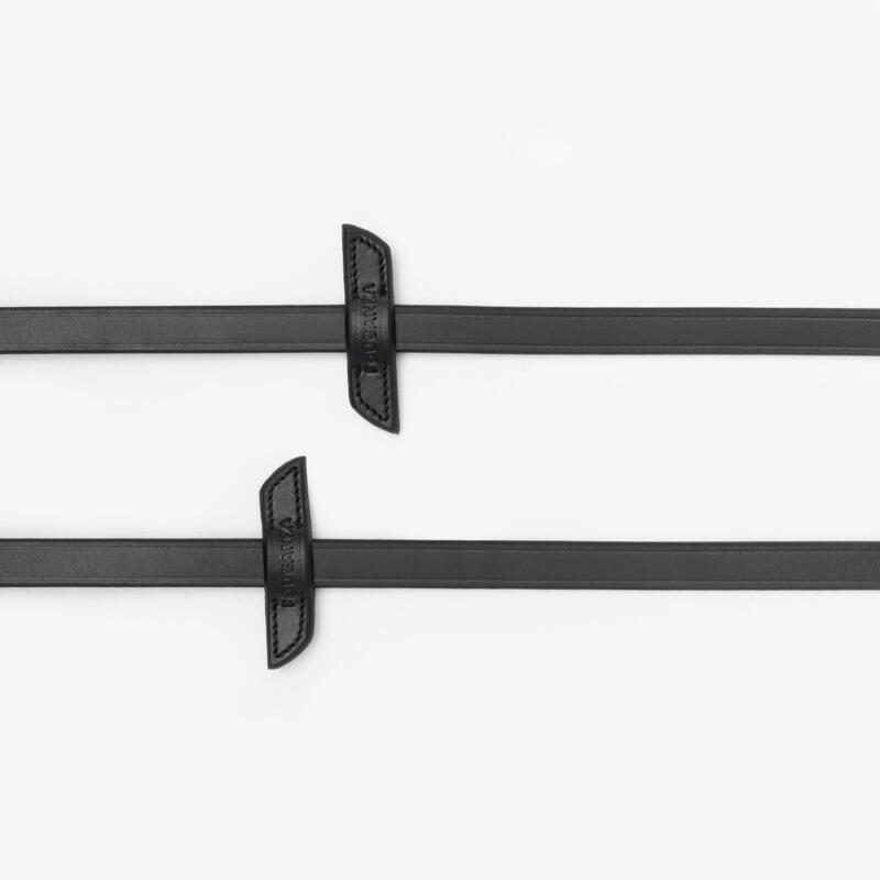 Dârlogi echitație piele grip silicon Negru Cal și ponei