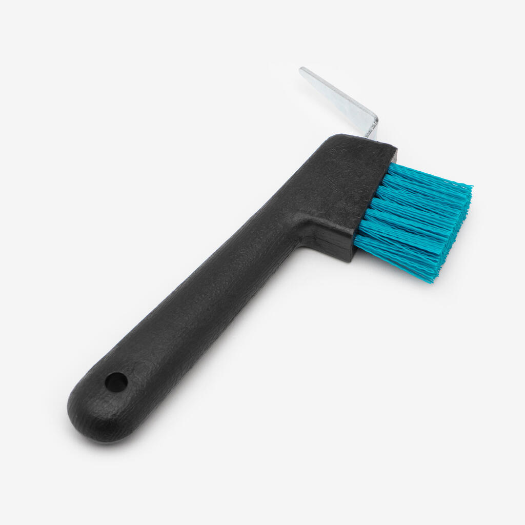 Horse Riding Hoof Pick Brush - Turquoise Blue