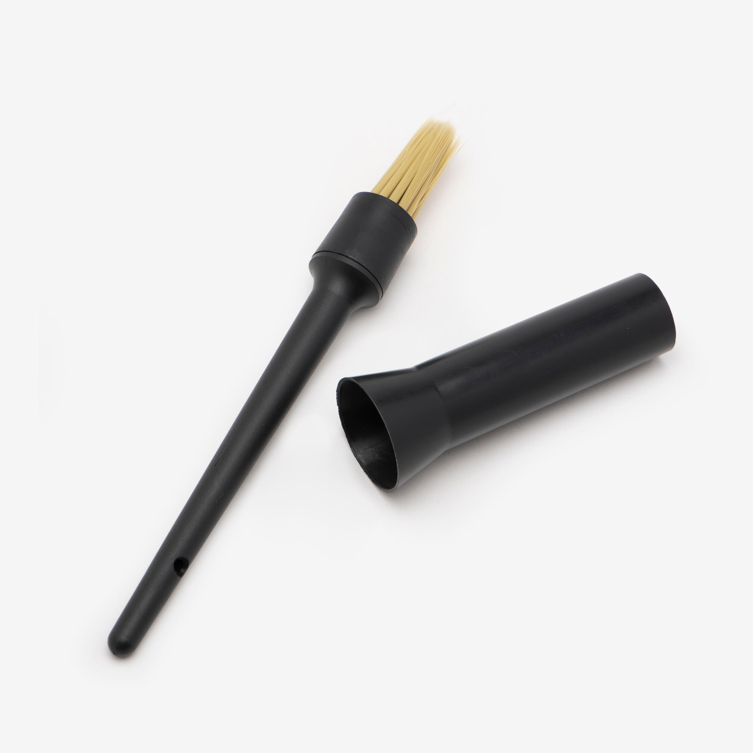 Black riding cap brush