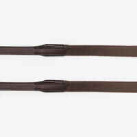 Horse Riding Leather Grip Reins for Horse & Pony - Dark Brown