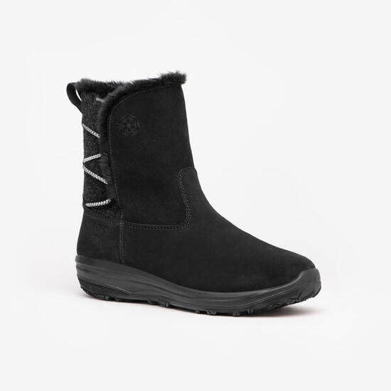 Botas de nieve y apreski impermeables de piel Mujer Quechua SH500