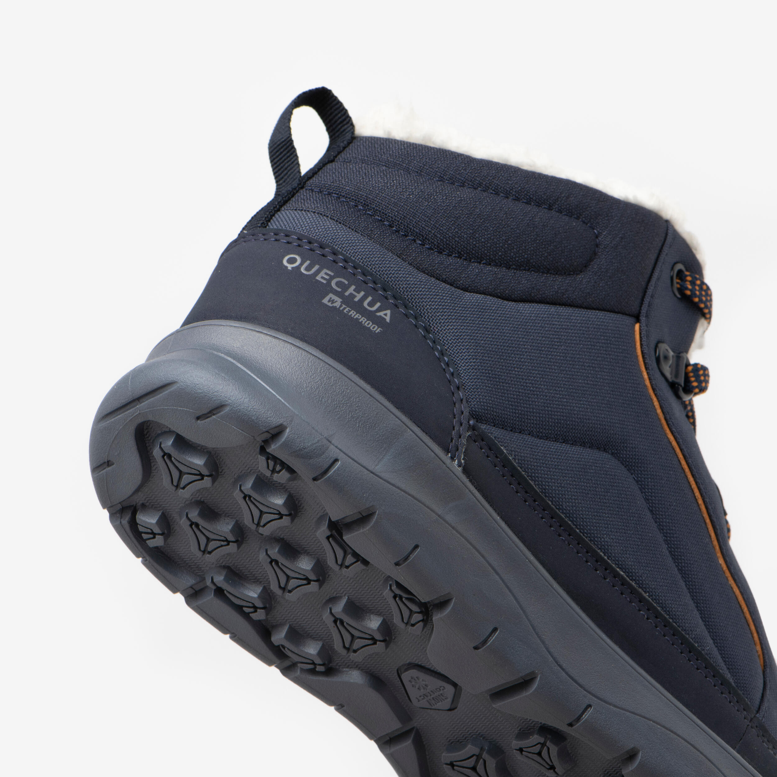 Chaussures de randonnée neige chaudes et imperméables femme, NH100 bleu 6/7