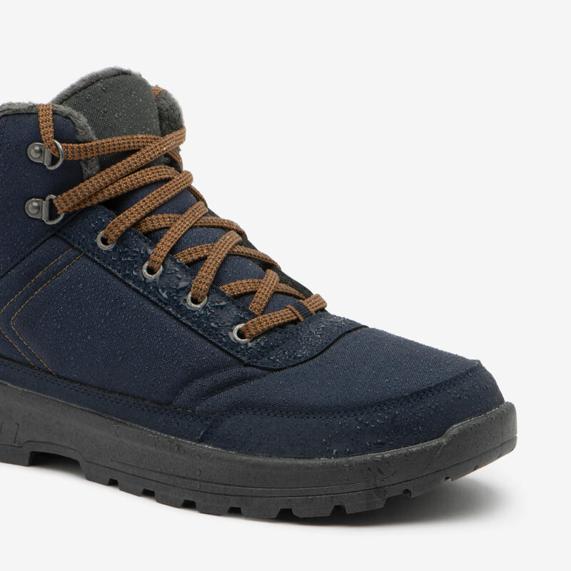 Botas de caminhada quentes e impermeáveis homem, NH100 Mid Azul