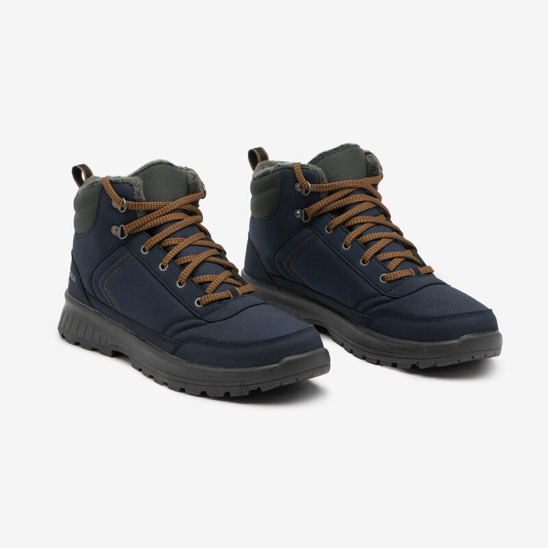 Botas de caminhada quentes e impermeáveis homem, NH100 Mid Azul