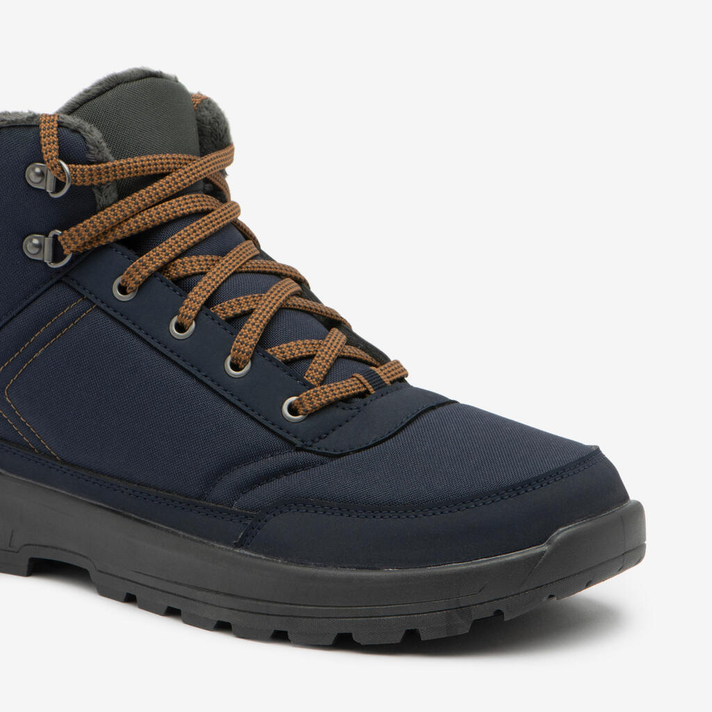 Wanderschuhe Herren halbhoch warm wasserdicht - NH100 blau