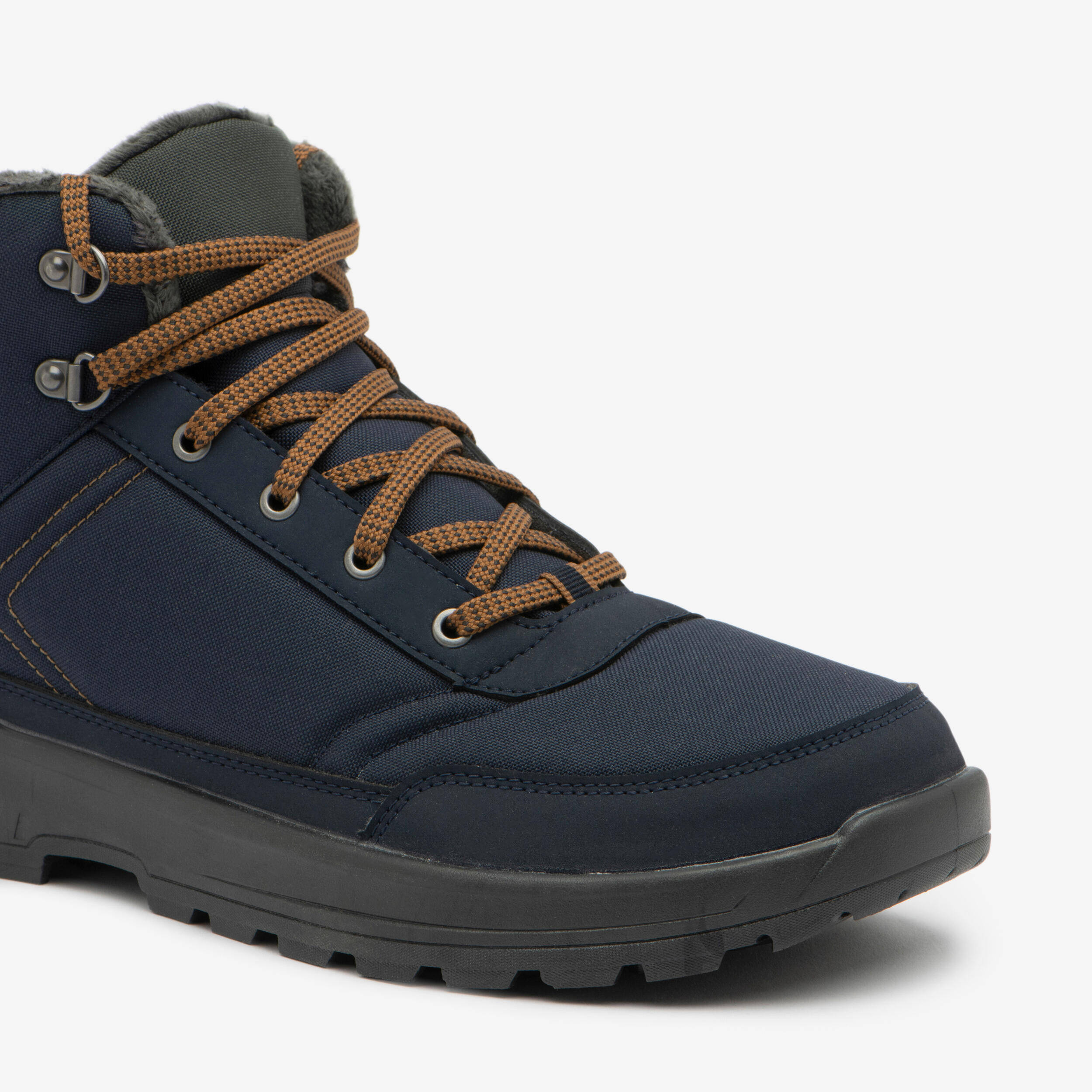 Men’s warm waterproof hiking boots, NH100 Mid - Blue -  3