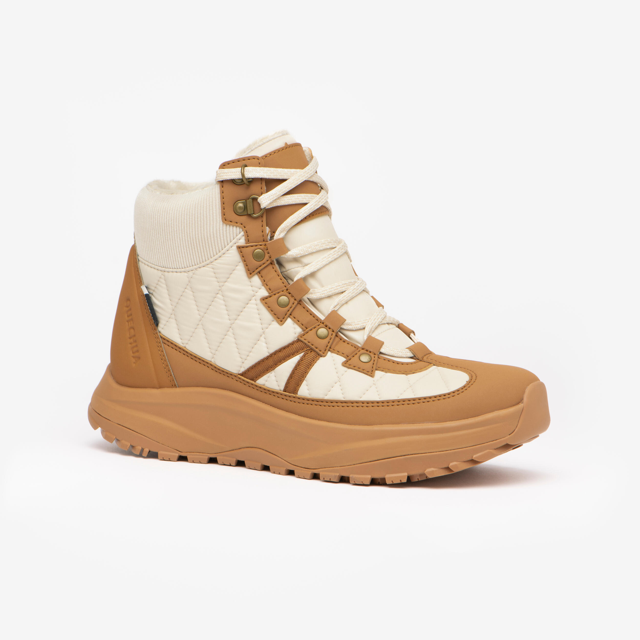 Botas de nieve y apreski impermeables Mujer Quechua NH500 QLT beige 1/12