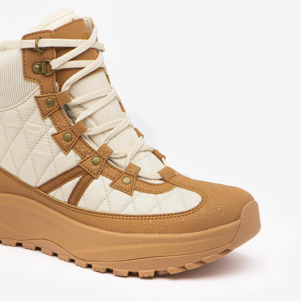 Chaussures chaudes imperméables de randonnée neige - SH500 Mid QLT - Femme