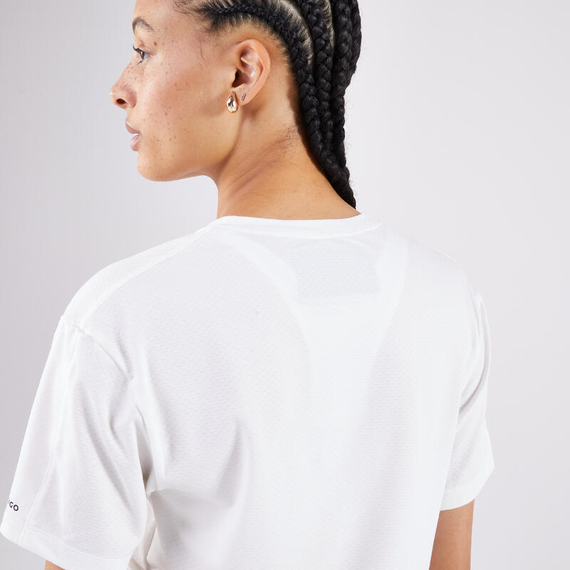 Damen Tennis T-Shirt - Dry Crop Top ungefärbt 
