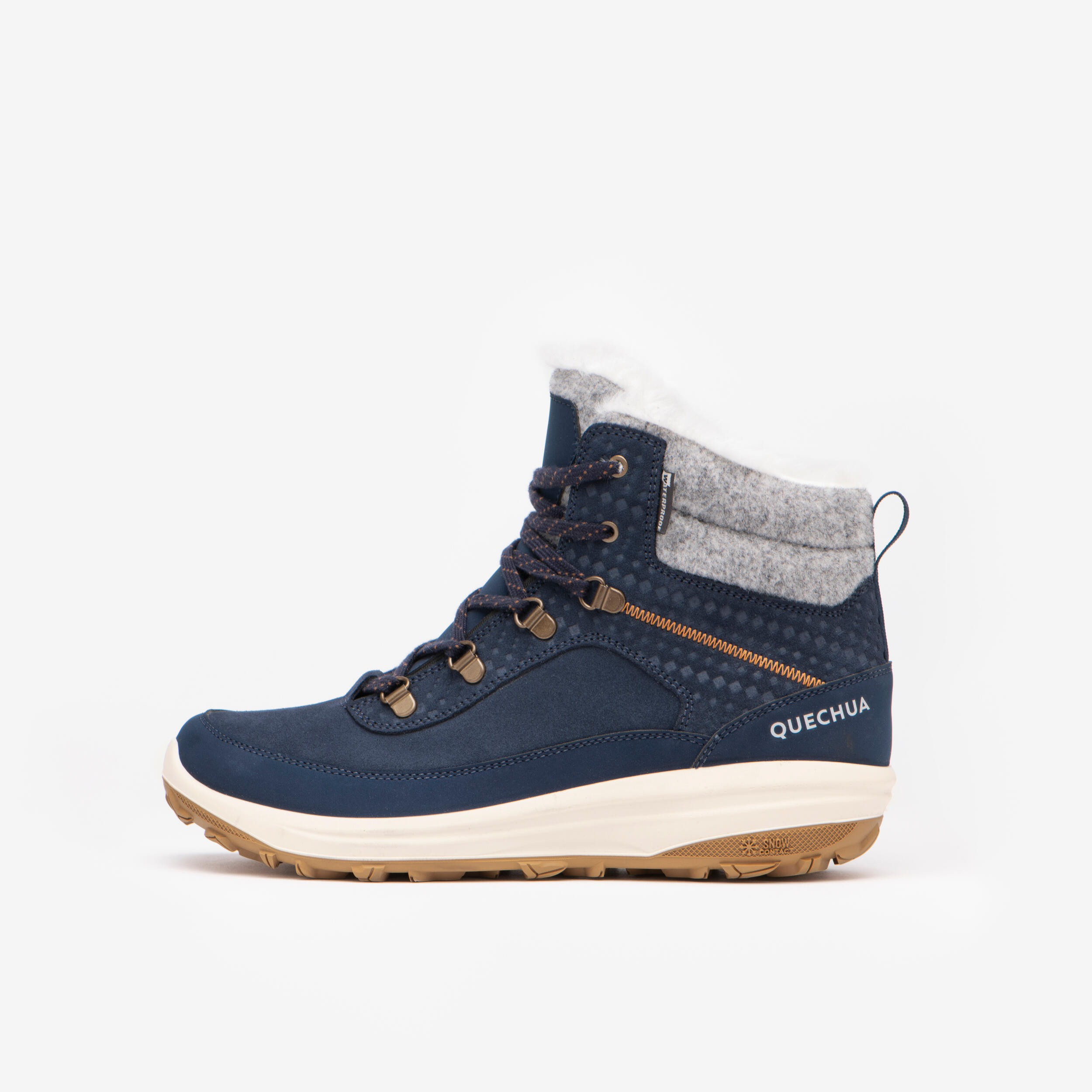 Warme waterdichte wandelschoenen voor de sneeuw dames SH900 mid