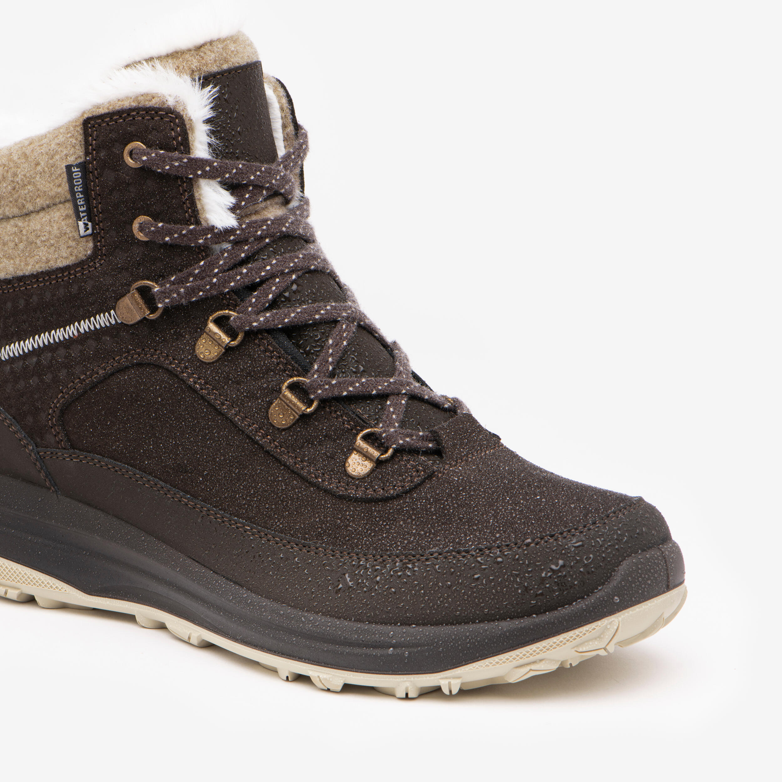 Women’s Leather Waterproof Winter Boots - SH 900 - QUECHUA