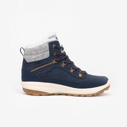 Chaussures hiver de randonnée en cuir et imperméables femme, NH900 bleu
