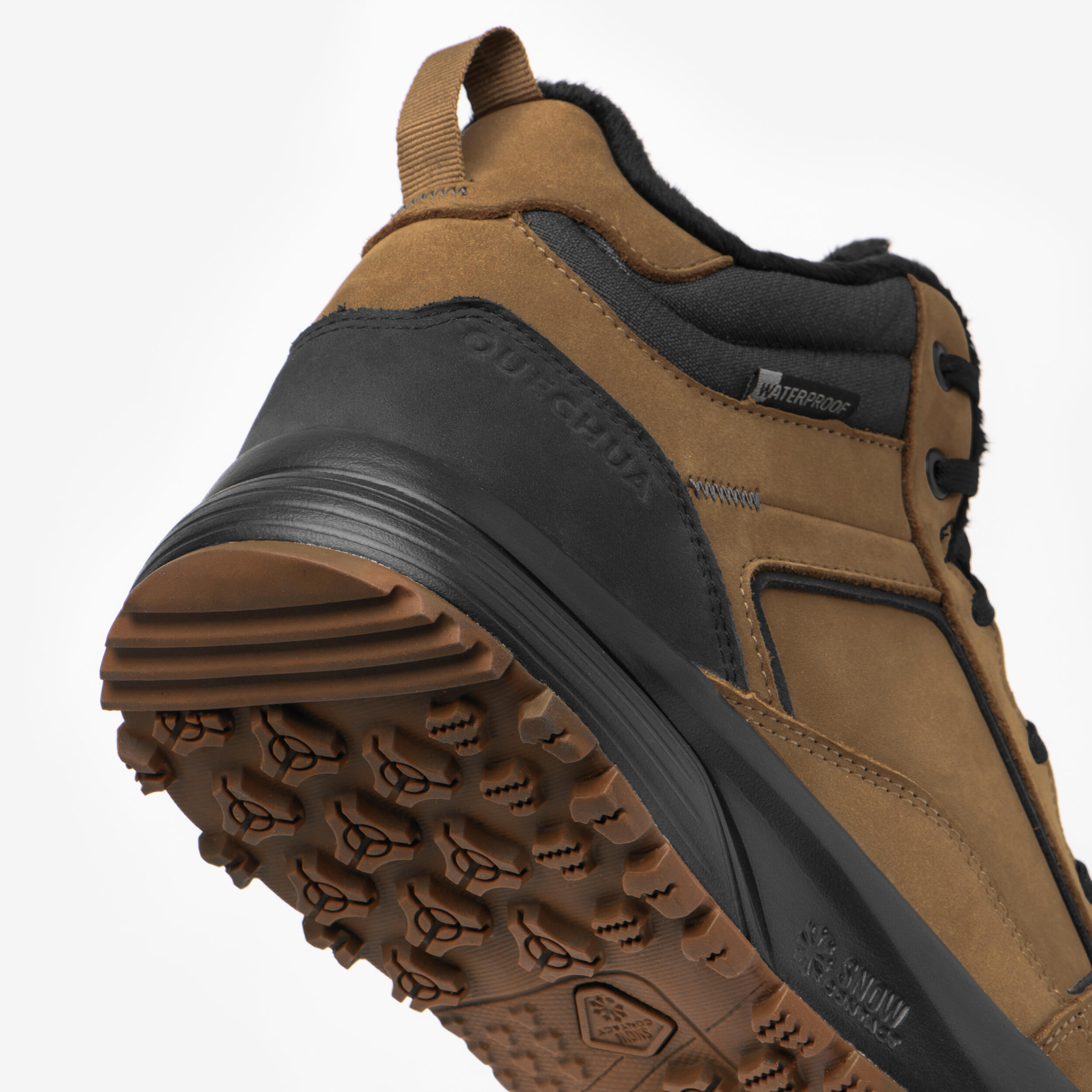Winterschuhe Herren Leder halbhoch warm wasserdicht Winterwandern - SH500 7/8