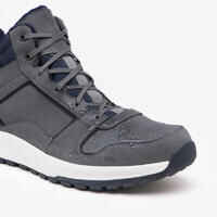 Men’s warm and waterproof leather hiking boots - SH500 MID  