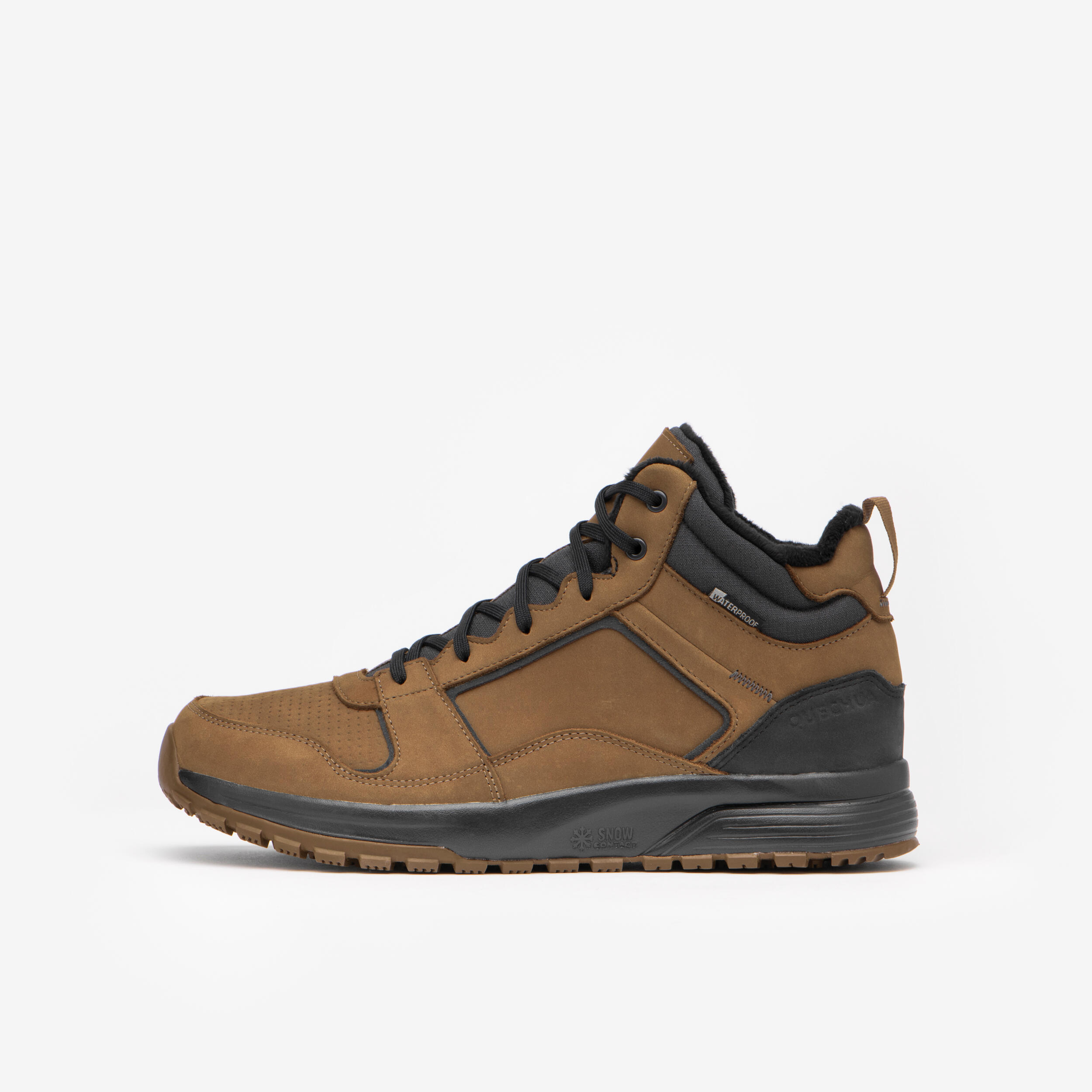 Men’s Leather Waterproof Winter Boots - SH 500  - QUECHUA