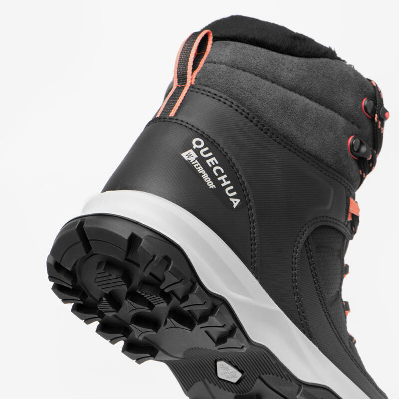 Kadın Outdoor Kar Botu - Su Geçirmez - Siyah - MH500 Mid