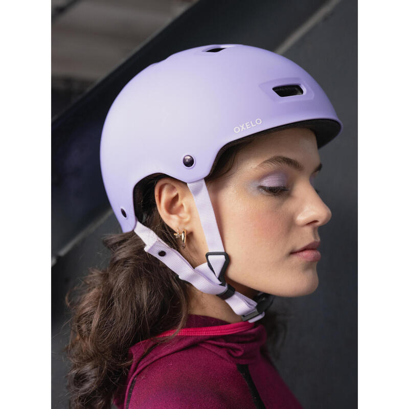 Helm voor inlineskaten skateboarden steppen MF540 lila