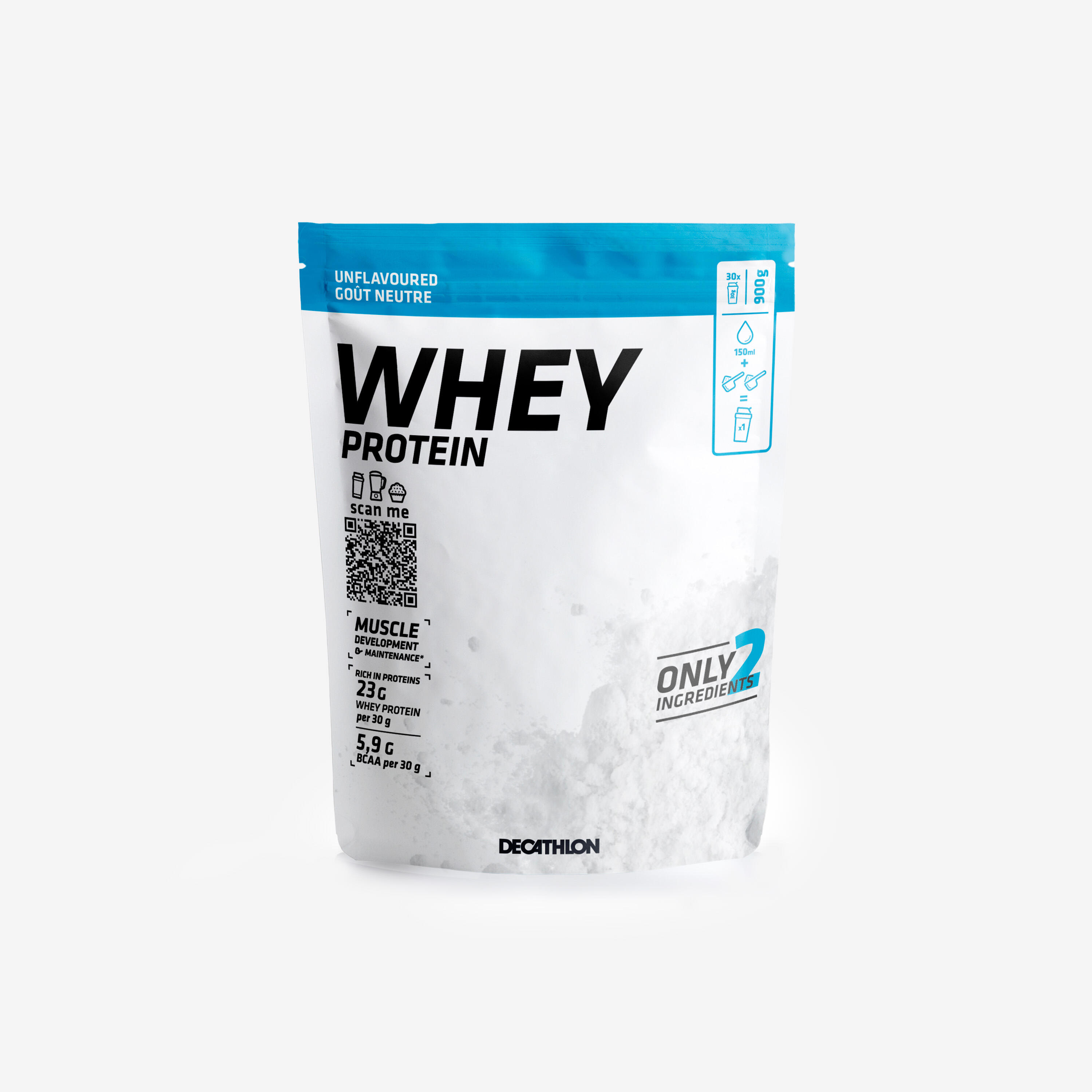 Whey Protein 900g - Unflavoured 1/4