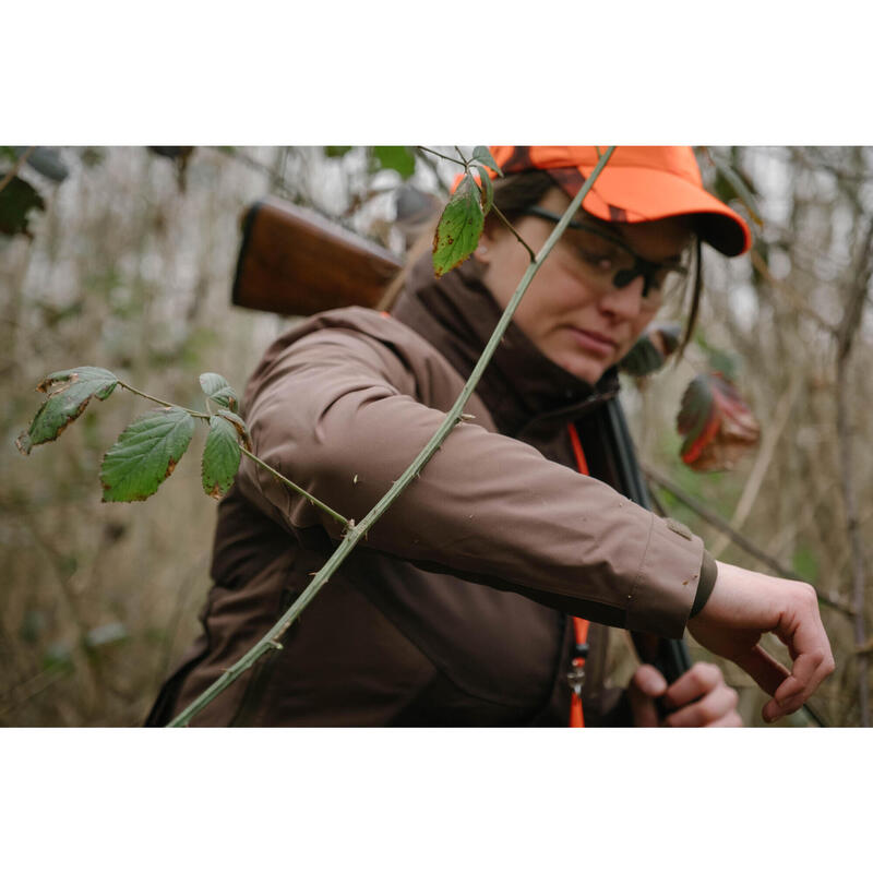 VESTE FEMME IMPERMÉABLE RESISTANTE 500 MARRON