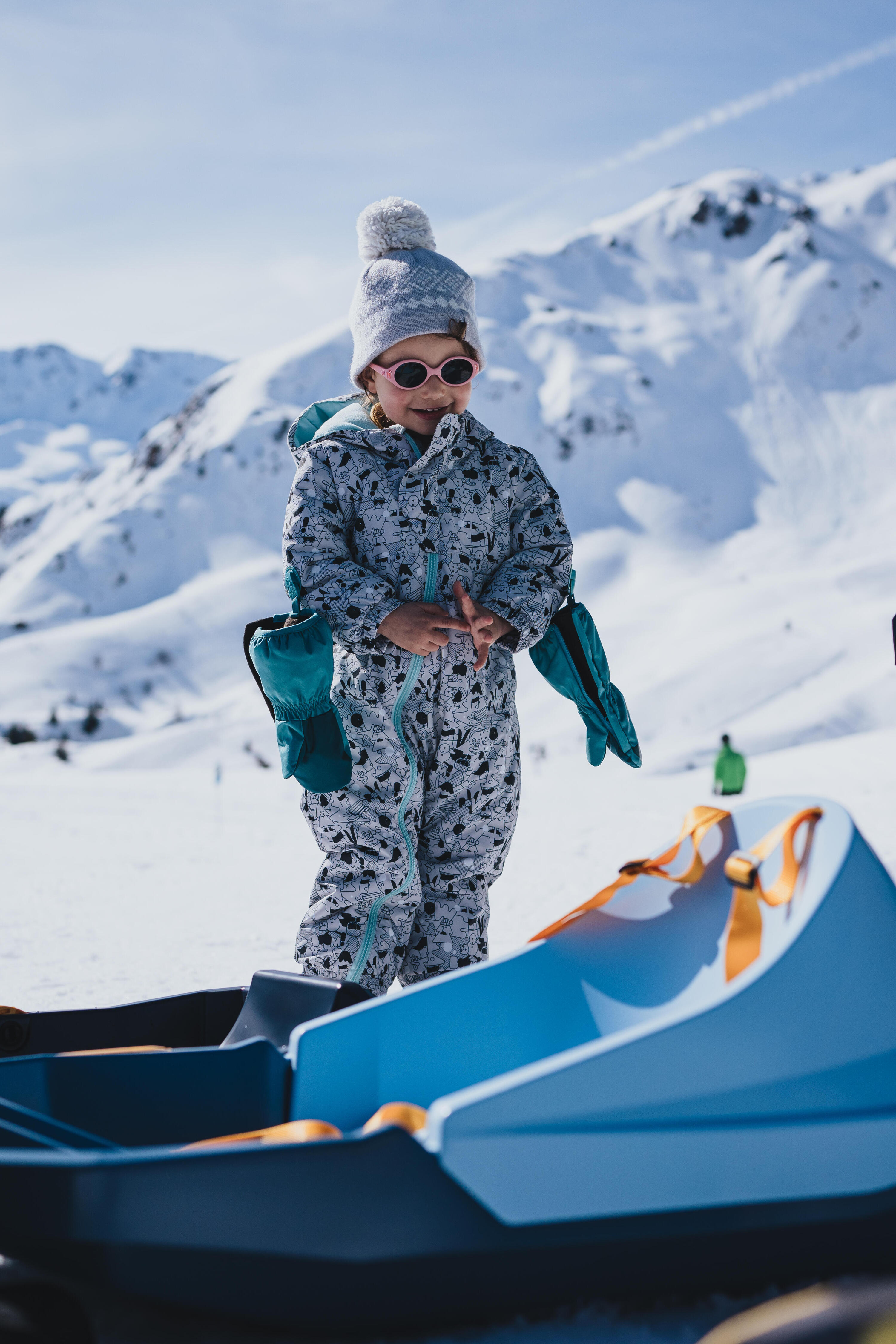 Trineo sillita de arrastre para Nieve Bebé Wedze Trilugik 12/20