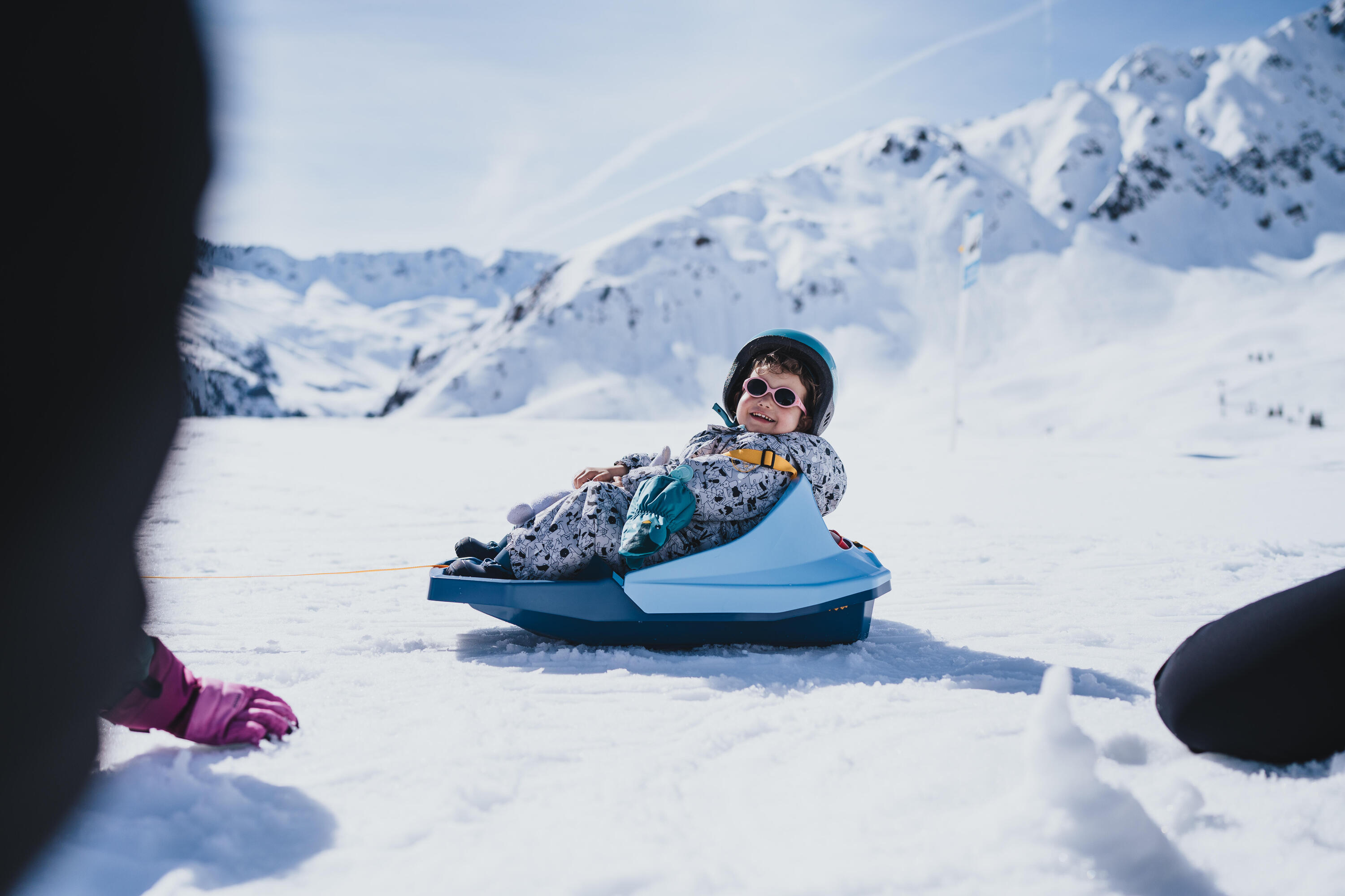 Trineo sillita de arrastre para Nieve Bebé Wedze Trilugik 15/20