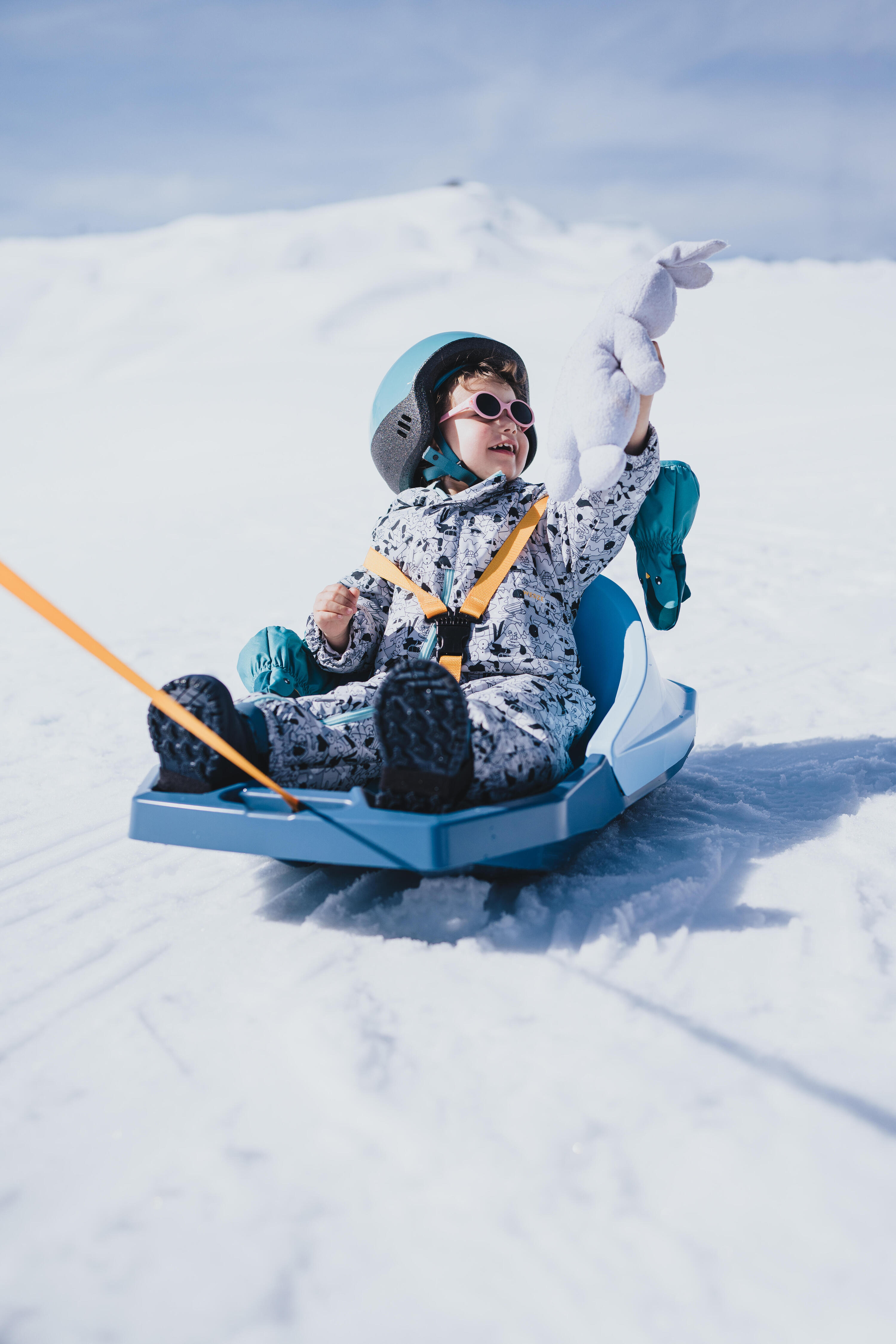 Trineo sillita de arrastre para Nieve Bebé Wedze Trilugik 14/20