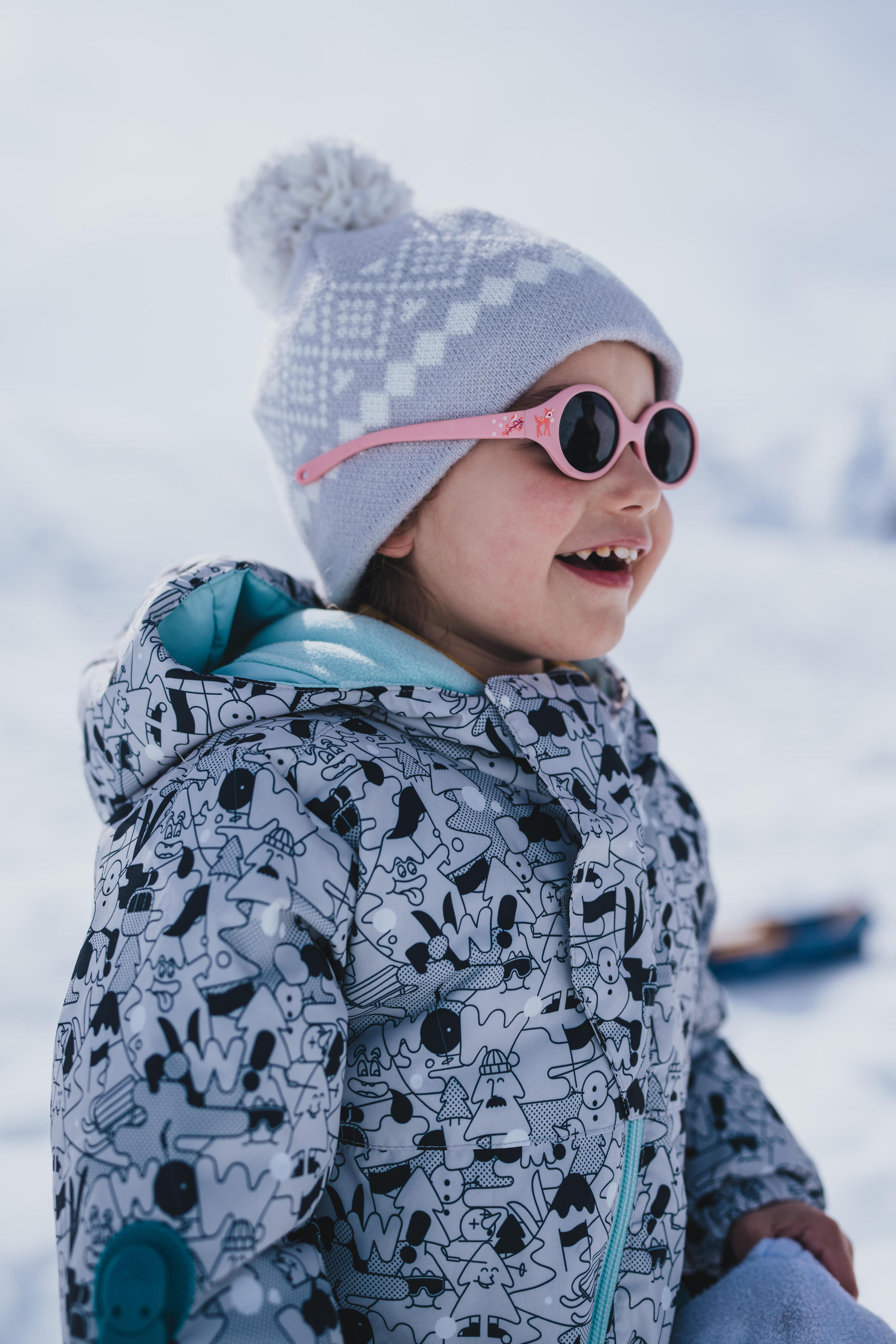 Mitaines de ski chaudes et imperméables bébé, 500 Lugiklip 12/18