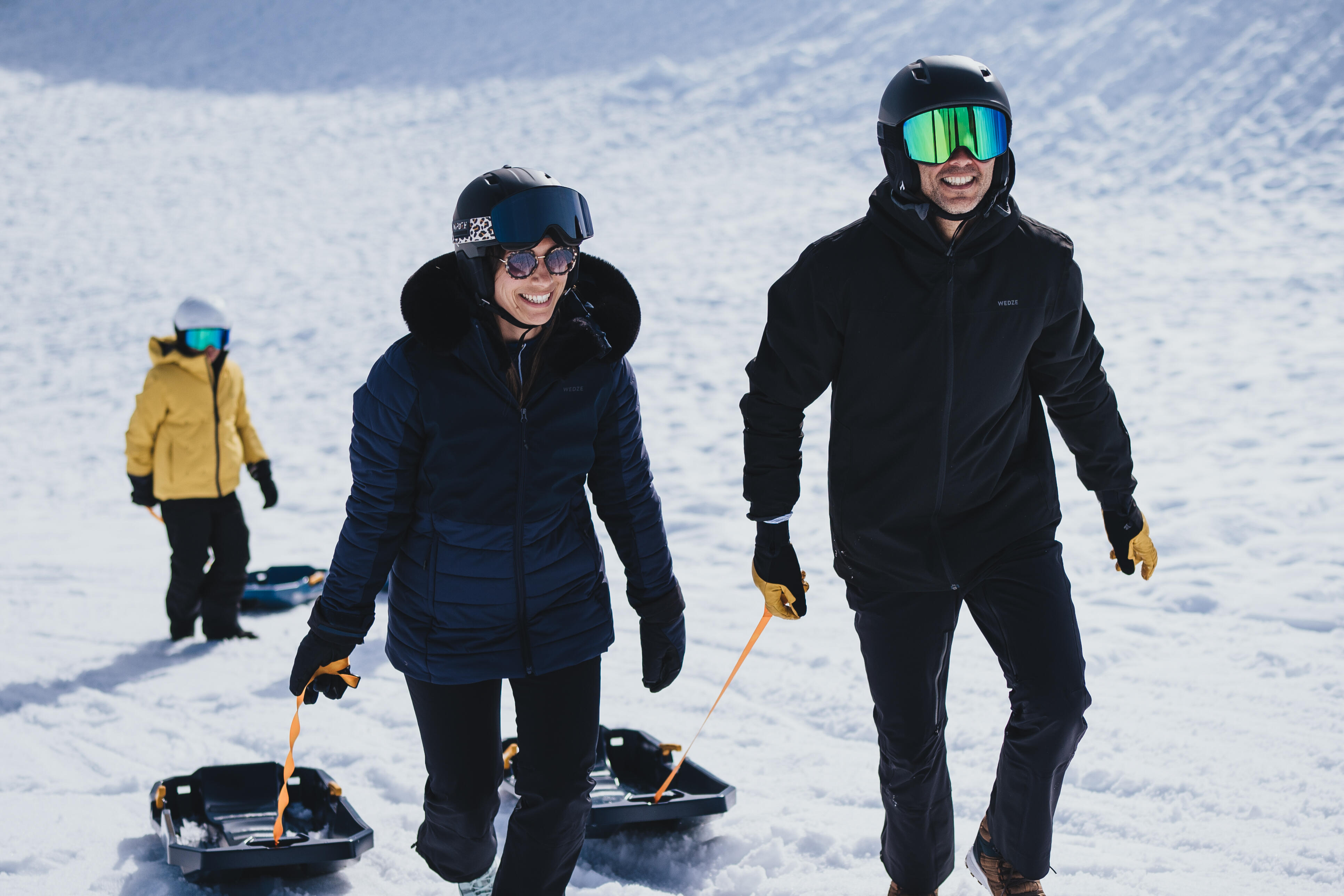 Traîneau à neige avec freins enfant – 500 Trilugik 3-10 ans - WEDZE
