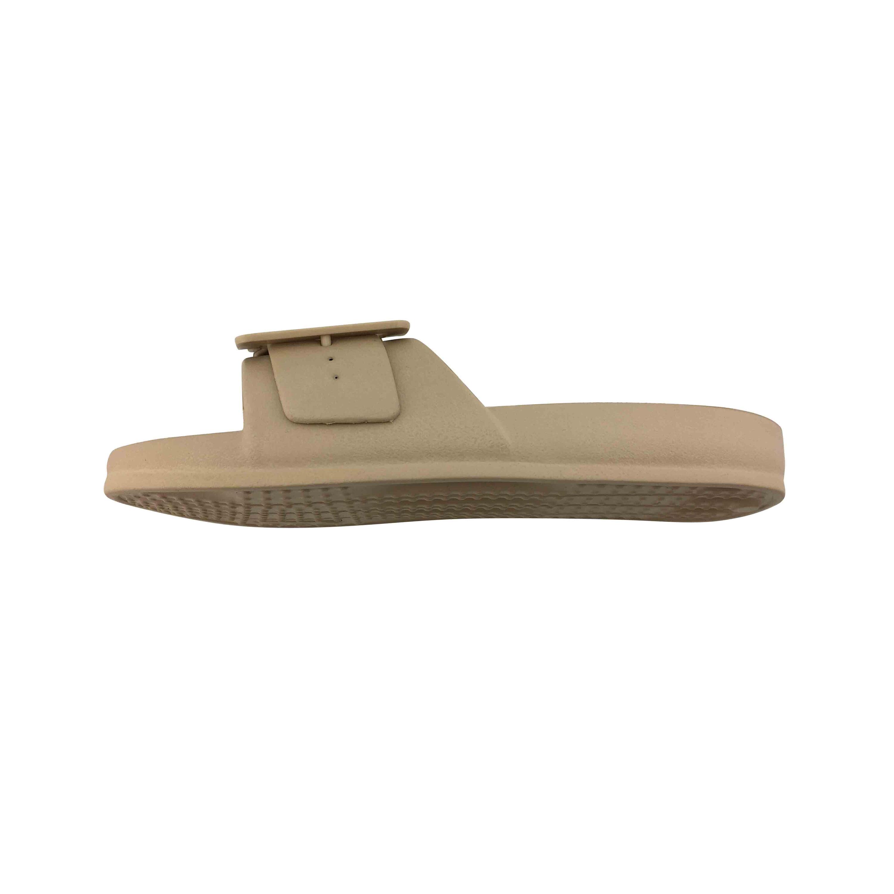 Chanclas de hebilla mujer beige 6/7