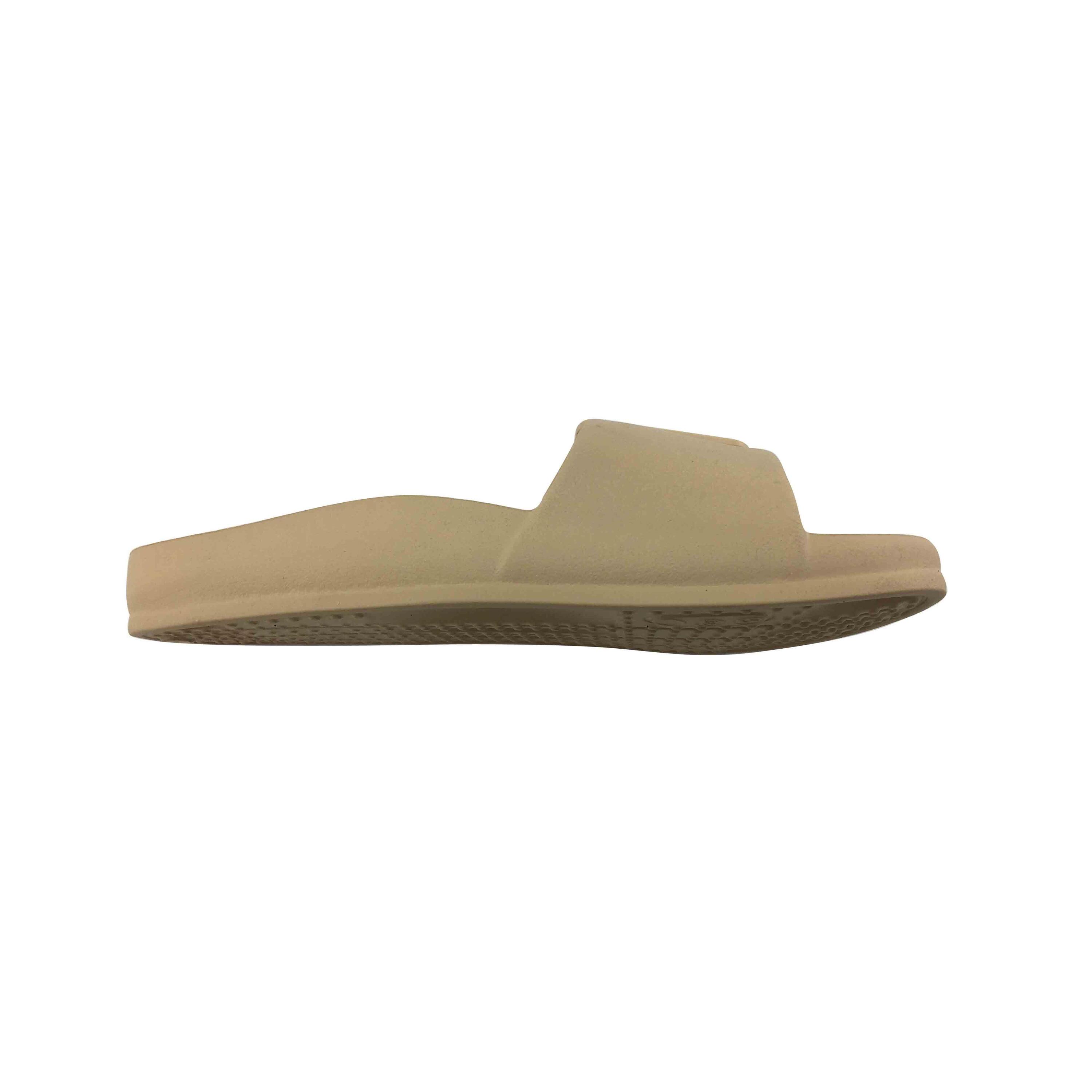 Chanclas de hebilla mujer beige 5/7