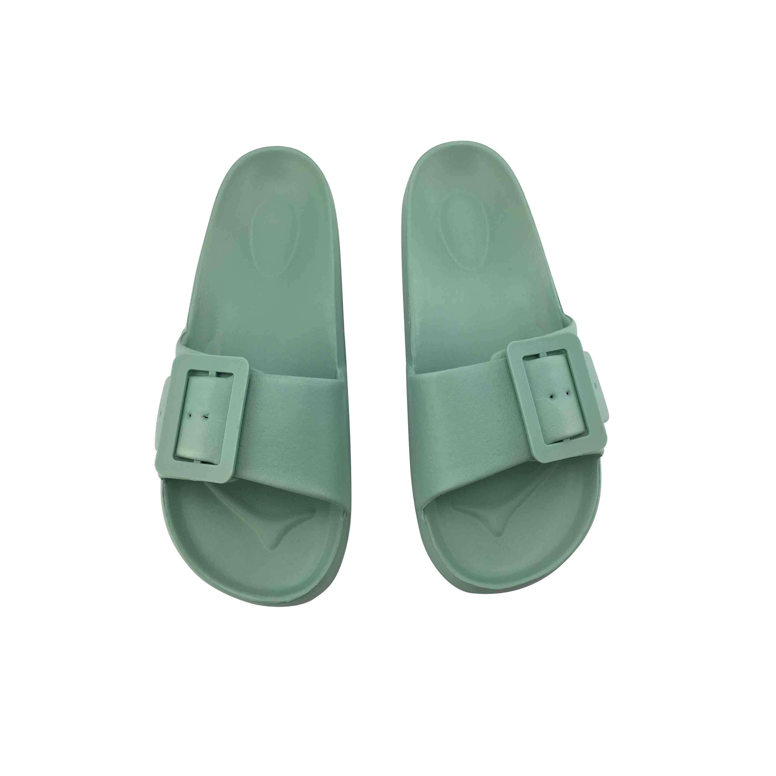 Chanclas mujer verde 2/7