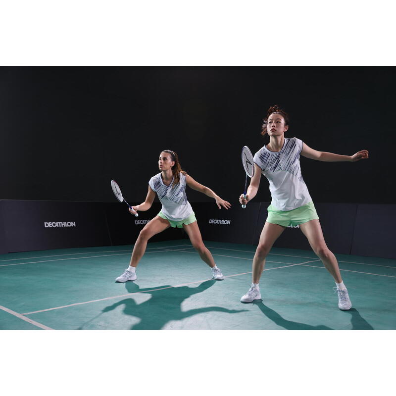 Încălțăminte de badminton BS Lite 960 - Alb-Gri Damă