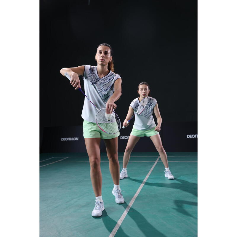 Încălțăminte de badminton BS Lite 960 - Alb-Gri Damă