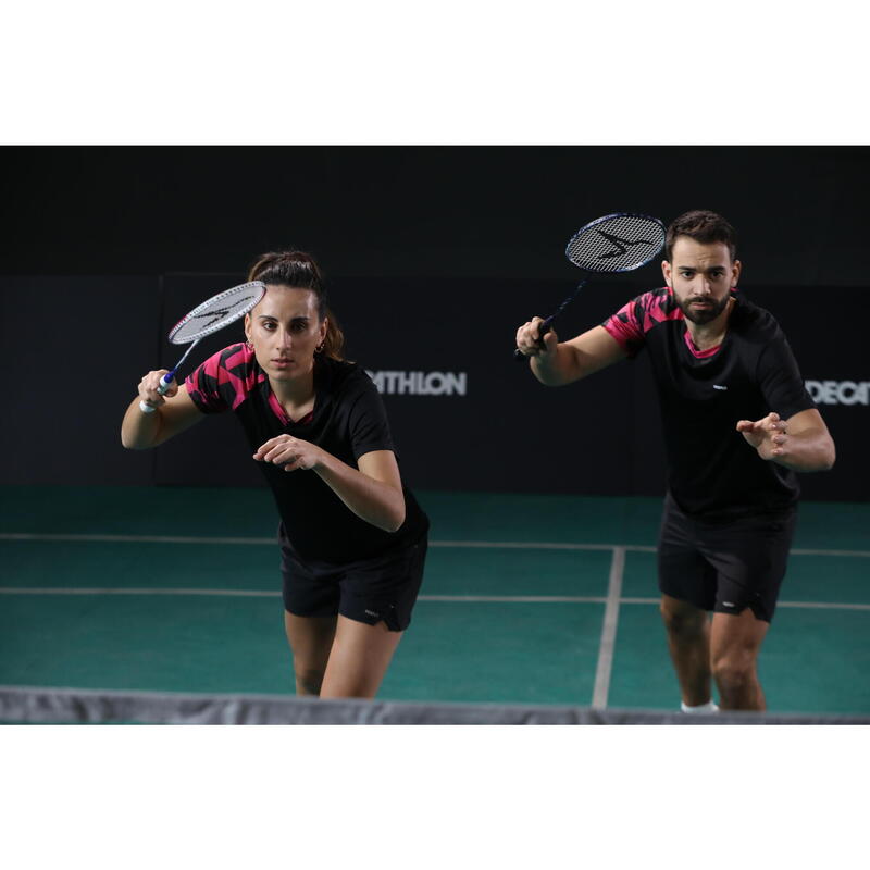 Rachetă de badminton precordată BR Lite 990 - Roz Adulți