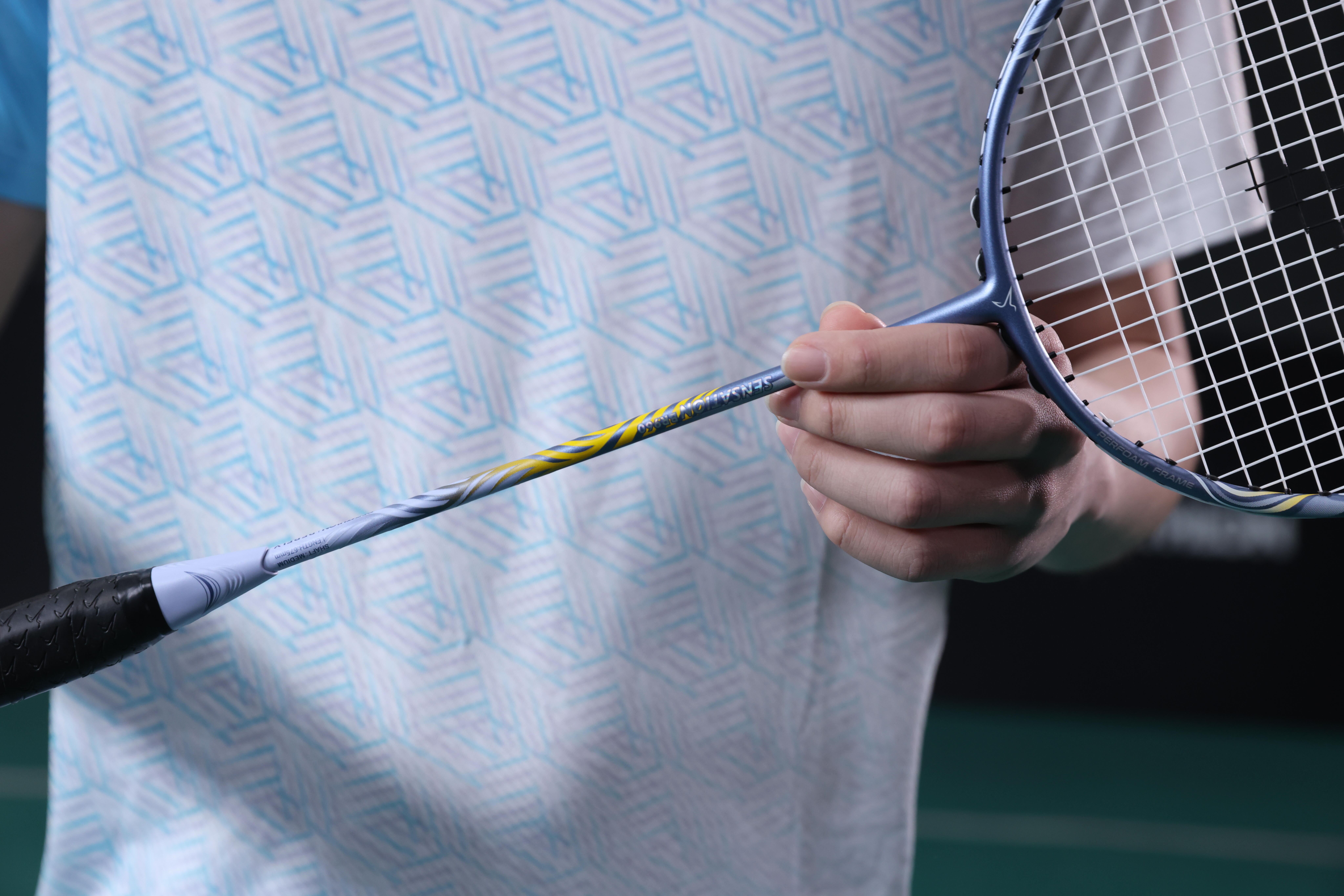 Badminton adult racket br sensation 960 blue yellow - KUIKMA