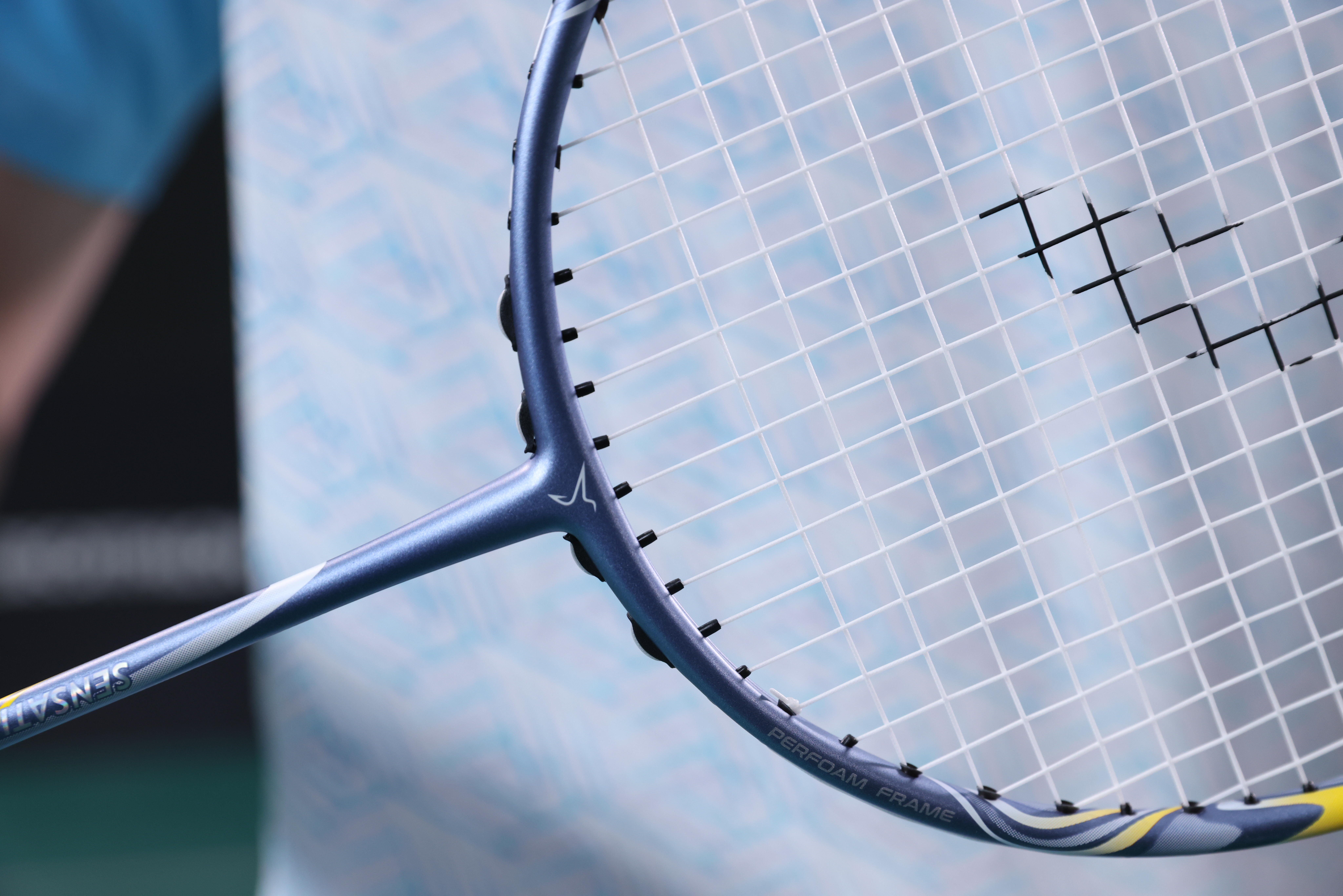 Badminton adult racket br sensation 960 blue yellow - KUIKMA