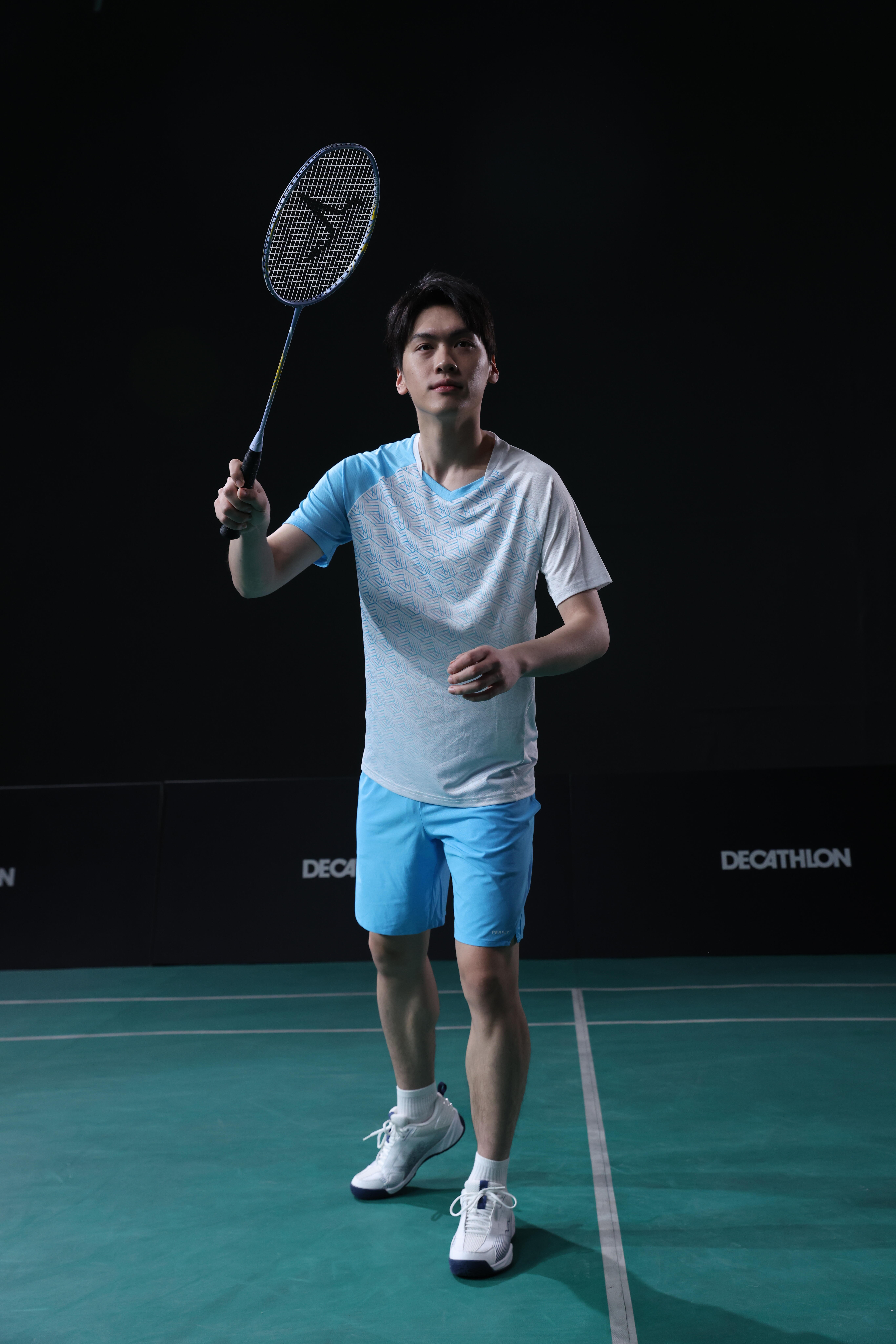 Badminton adult racket br sensation 960 blue yellow - KUIKMA