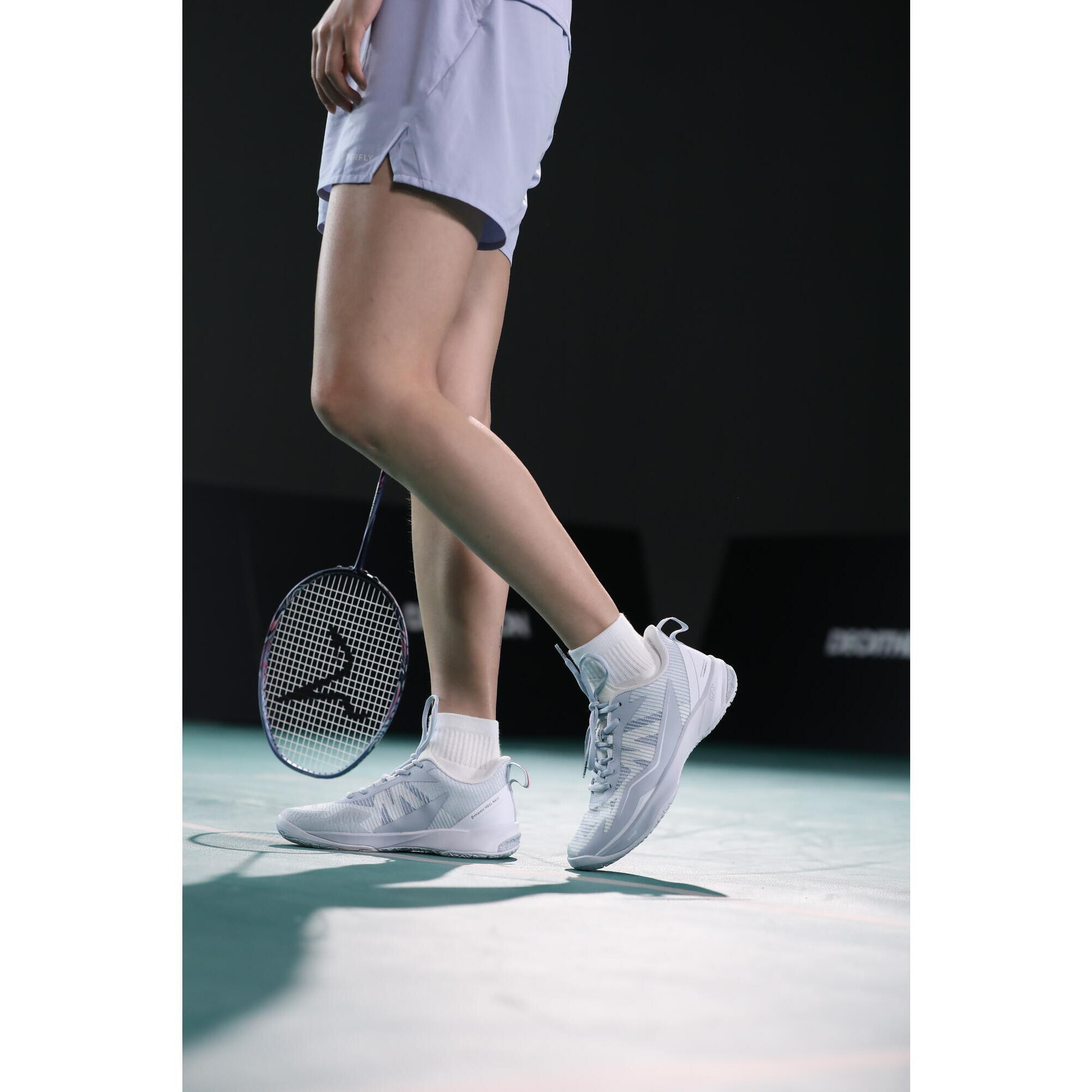 BS Lite 960 Women's Badminton Shoes - White/Grey