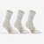 Chaussettes tennis coton hautes Gael Monfils - RS 900 blanc cassé lot de 3