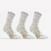 Chaussettes tennis coton hautes Gael Monfils - RS 900 blanc cassé lot de 3