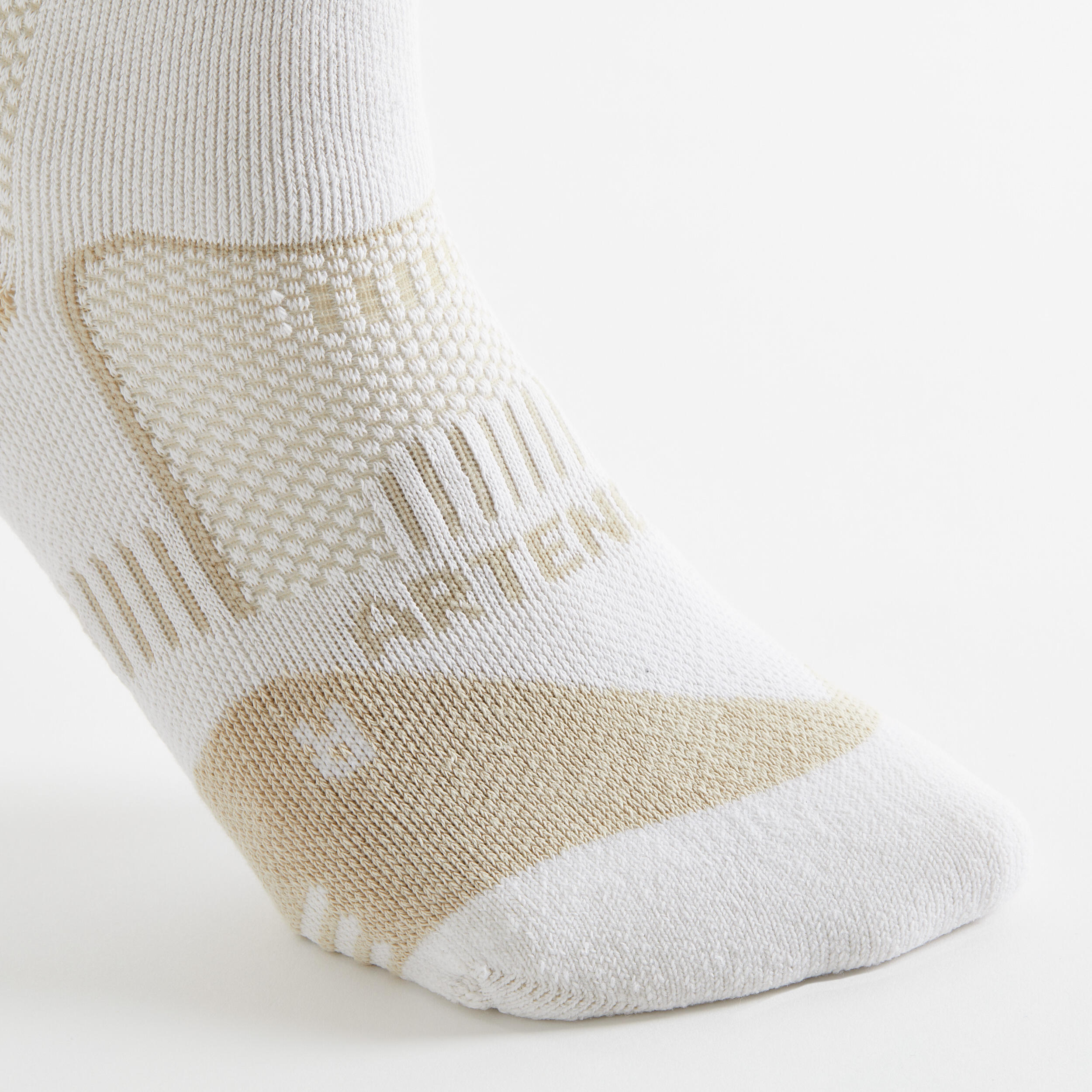 white and gold nike socks