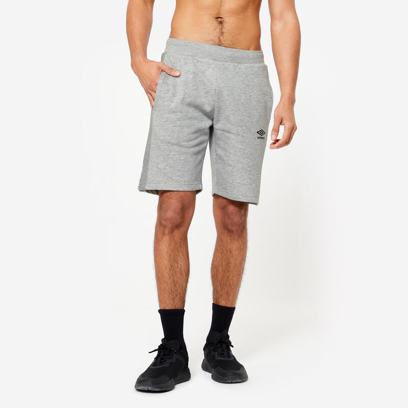 Short UMBRO homme coton gris chiné